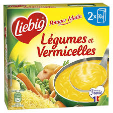 Liebig Soupe De Légumes Et Vermicelles 300 ml x 2 